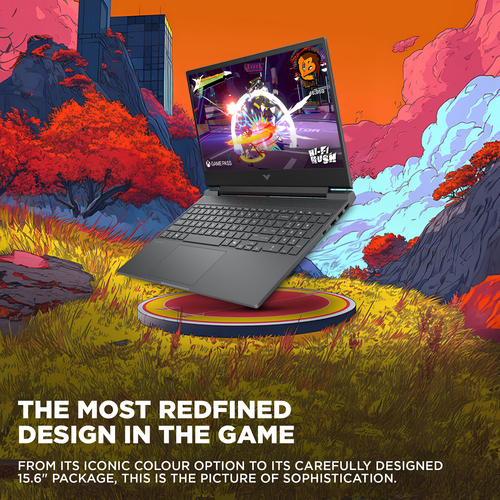 HP Victus 15 fb3008na mica silver finish gaming laptop design