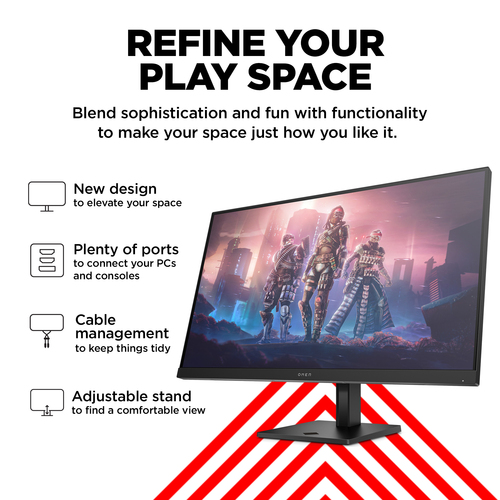 HP OMEN QHD 165Hz Gaming Monitor, 2560 x 1440 pixels, Quad HD, LCD