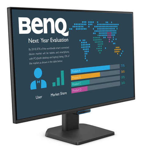 BenQ 27 inch 1080p monitor front view with Full HD LCD display