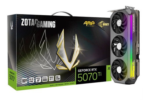 Zotac Gaming GeForce RTX 5070 Ti AMP Extreme Infinity 16GB, GDDR7, PCIe 5.0 GPU