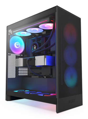 NZXT H7 Flow RGB, ATX, EATX, Mini-ITX, SGCC, Tempered glass Midi Tower Case