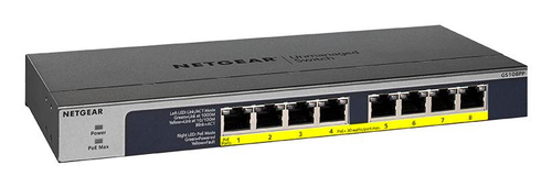 NETGEAR GS108PP, 8 Port Gigabit PoE, Unmanaged Switch