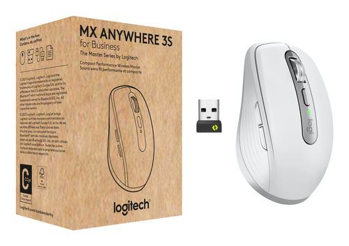 Logitech MX Anywhere 3S for Business, Right-hand, , RF Wireless, Laser Mouse
