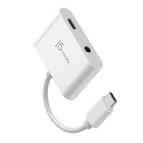 j5create JCA122 USB-C to 3.5mm Audio Adapter with Power Delivery