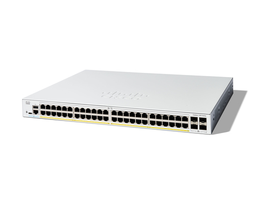 Cisco Catalyst (C1200-48P-4X), 48 Port GE, PoE, 4x10GE SFP+ Managed Smart Switch