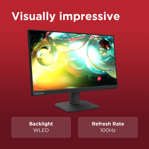 Lenovo L22-4e monitor image showing bright and crisp screen colors