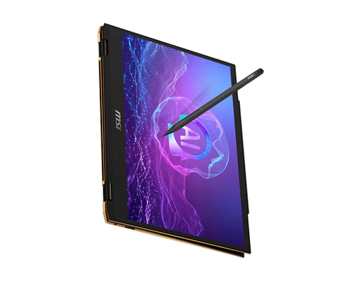 Side view of MSI Summit 13 AI A2HMTG-069UK laptop showing Thunderbolt and HDMI ports