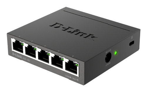 D-Link (DGS-105), L2, Gigabit Ethernet, Full duplex, Unmanaged Switch