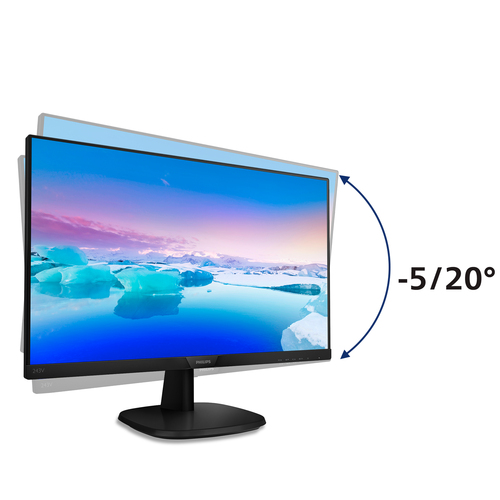 Philips V Line FHD LCD monitor 243V7QJABF/00, (23.8"), 1920 x 1080 pixels, LED
