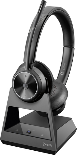 POLY Savi 7320 UC Stereo ECT, Wireless, 1880-1900 MHz, Headset/Headphones, BlackHeadset/Headphones, Black