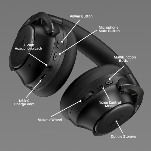 HyperX Cloud MIX 2 Wired & Wireless,20 - 20000 Hz,270g, Headset/Headphones,Black