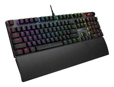 ASUS ROG Strix Scope II X black keyboard with PBT doubleshot or UV-coated keycaps