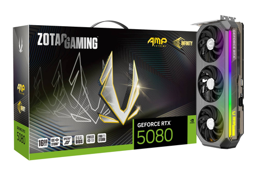 Packaging box of Zotac GeForce RTX 5080 graphics card