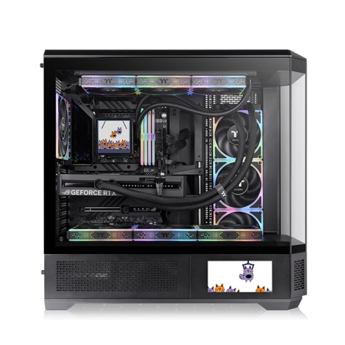 Side view of Thermaltake CA-11H-00F1WN-00 showing E-ATX motherboard compatibility