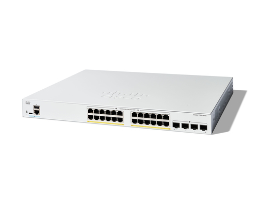 Cisco Catalyst (C1300-24FP-4G), 24 Port GE, Full PoE, 4x1GE SFP, Managed Switch