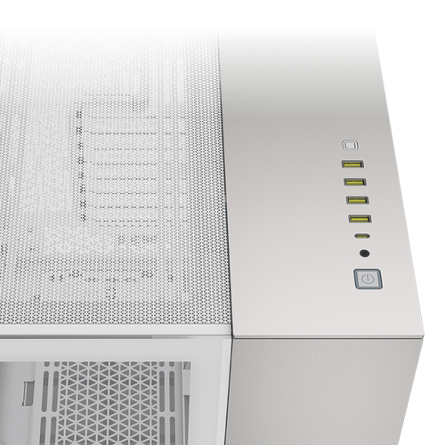 Corsair CC-9011285-WW, White, ATX, Steel, Tempered glass, Gaming Midi Tower Case