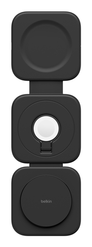 Belkin BoostCharge Pro black wireless charger image with LED indicator