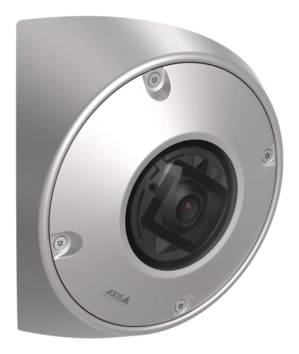 Axis 01766-001 outdoor stainless steel security camera close-up showing dome housing