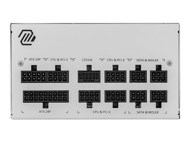 MSI (MAG A850GL PCIE5 WHITE), 850 W, 100 - 240V, 47 - 63Hz, 8A, 4A, Power Supply