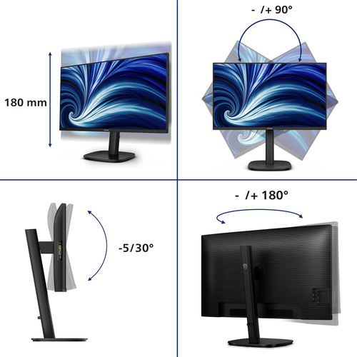 Philips 3000 series 24B2U3301D/00 24.1" 1920 x 1200 pixels LCD Monitor Black