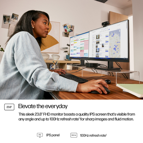 HP Series 3 Pro 23.8 inch FHD Monitor, (23.8"), 1920 x 1080 pixels, Full HD, LCD