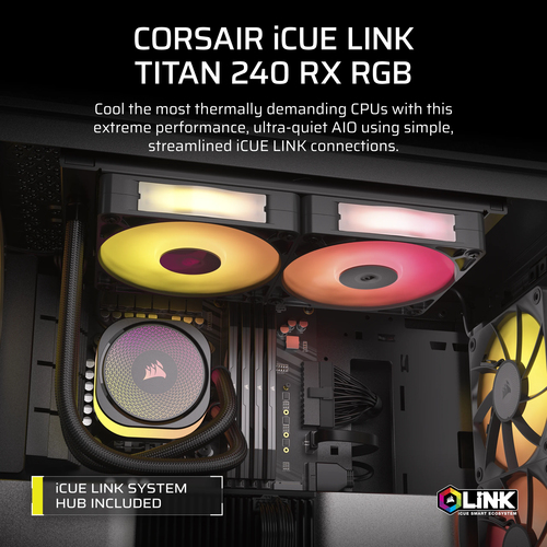 Corsair iCUE LINK TITAN RX RGB, All-in-one liquid cooler
