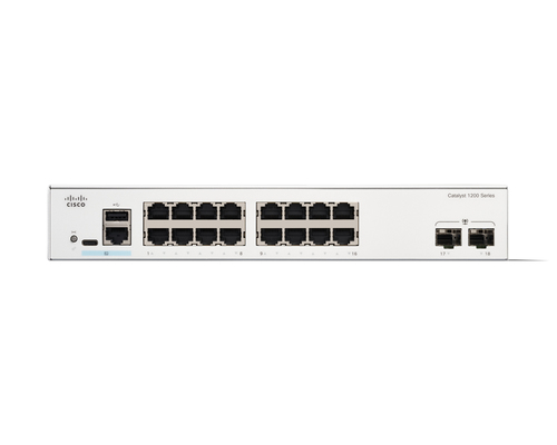 Cisco Catalyst (C1200-16T-2G), 16 Port GE, 2x1GE SFP, L2/L3 Managed Smart Switch