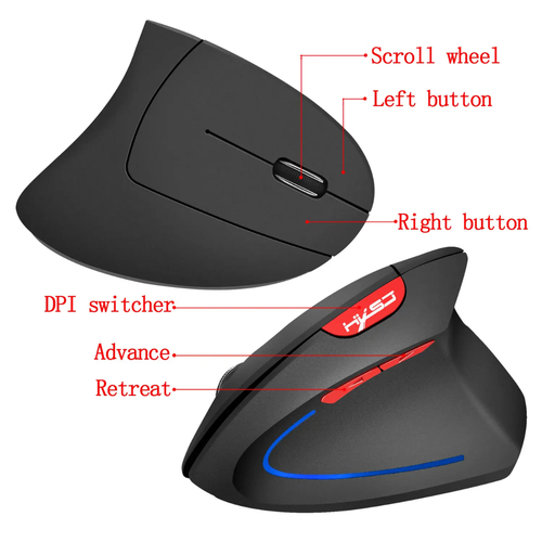 JLC Bluetooth optical mouse with ergonomic design side view