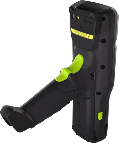 Side profile of Zebra MC34 rugged handheld with gun style grip