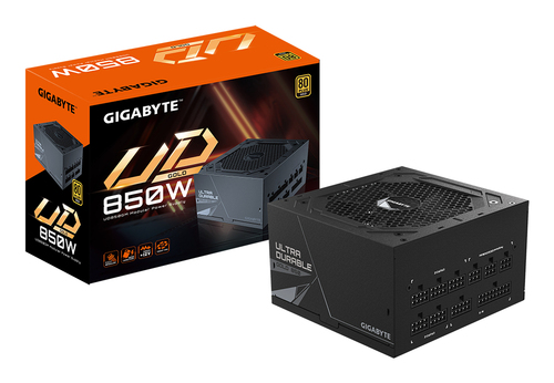 GIGABYTE UD850GM, 850 W, 100 - 240 V, 50/60 Hz, 12 - 6 A, Power Supply