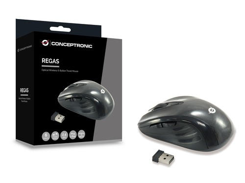 Conceptronic CLLM5BTRVWL Wireless Travel Mouse, Right-hand, Optical, 1600 DPI