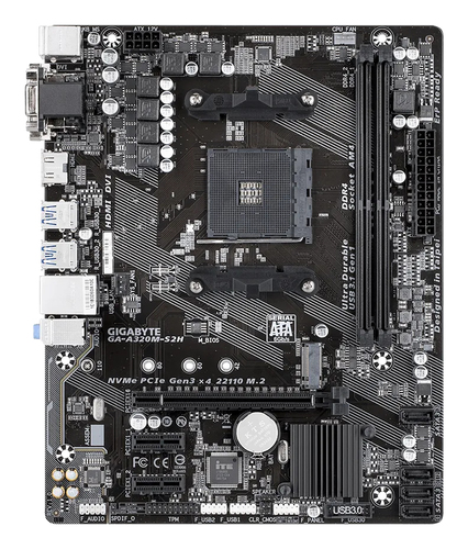 Gigabyte GA-A320M-S2H Micro ATX AM4 Motherboard
