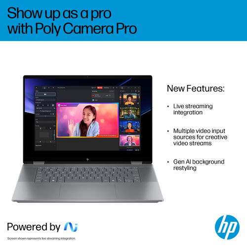 HP OmniBook X Flip AMD Ryzen AI 7 2 GHz 16" 2880 x 1800 px 24 GB, 1 TB