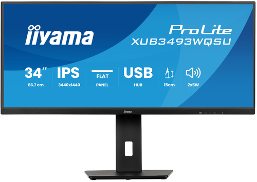 iiyama ProLite 34” IPS, 3440 x 1440 pixels, UltraWide Quad HD, LED Monitor