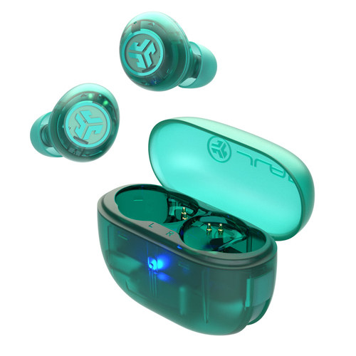 JLab Go Pop ANC (IEUEBGOANCRTRATEL124), True Wireless Stereo, 20 - 20000 Hz, Headset/Earpods, Teal/Transparent