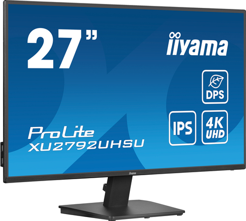 iiyama ProLite IPS monitor front view with 27 inch 4K Ultra HD LED display