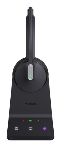 Black Yealink WH64 headset for call center use