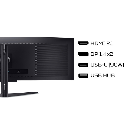 Acer X (UM.SXXEE.X02), 49", 5120 x 1440 pixels, Dual QHD, OLED, Monitor