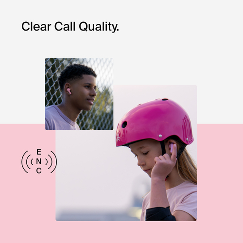 Belkin SoundForm Nano 2, Wireless, Headset/Earbuds, Pink