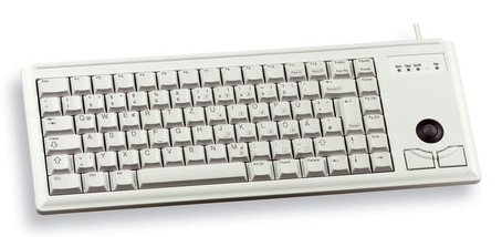 CHERRY G84-4400 Trackball Keyboard UK QWERTY full-size grey with integrated trackball