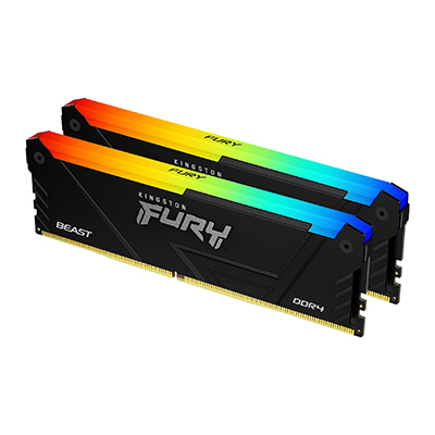 Kingston FURY Beast RGB, 2 x 16 GB 64GB 3600MT/s DDR4 DIMM RAM for PC/Server