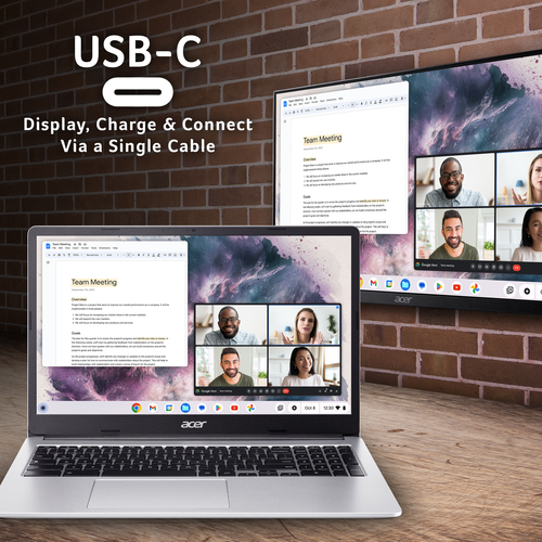 Acer Chromebook 315 Intel Celeron N4500 8GB 128GB 15.6" Full HD Touchscreen