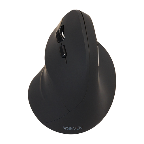 V7 MW400L Ergonomic Mouse Left-hand, Optical, RF Wireless, 1600 DPI, Black