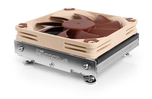 Noctua NH-L9i, Cooler 9.2 cm, 300 RPM, 2500 RPM, 57.5 m³/h, Beige, Brown, Silver