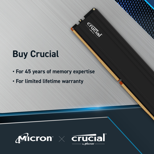 Crucial Pro (CP2K24G60C48U5), 48 GB DDR5 6000 MHz 288-pin DIMM RAM for PC/Server