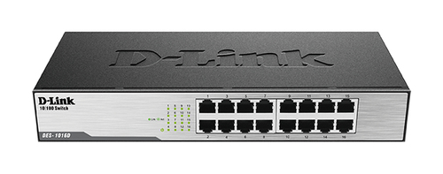 D-Link, 16-Port Fast Ethernet Unmanaged Desktop Switch