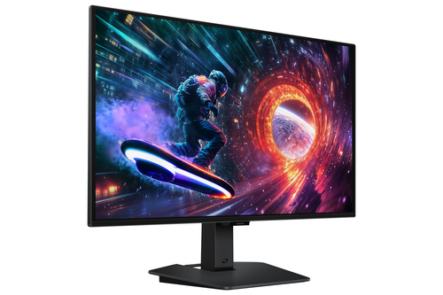 Samsung Odyssey G5 G50SF monitor photo on desk for immersive gaming