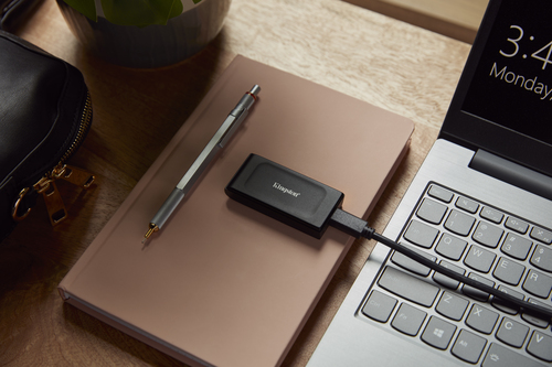 Kingston XS1000 2TB USB-C 3.2 Gen2 External SSD – 1050MB/s, Portable, Black