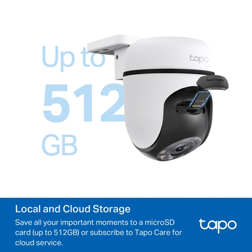 Tapo C510W V2 outdoor AI detection security camera white design