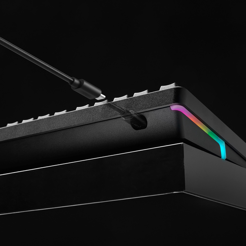 HyperX Alloy Rise RGB keyboard with ambient light sensor for auto brightness